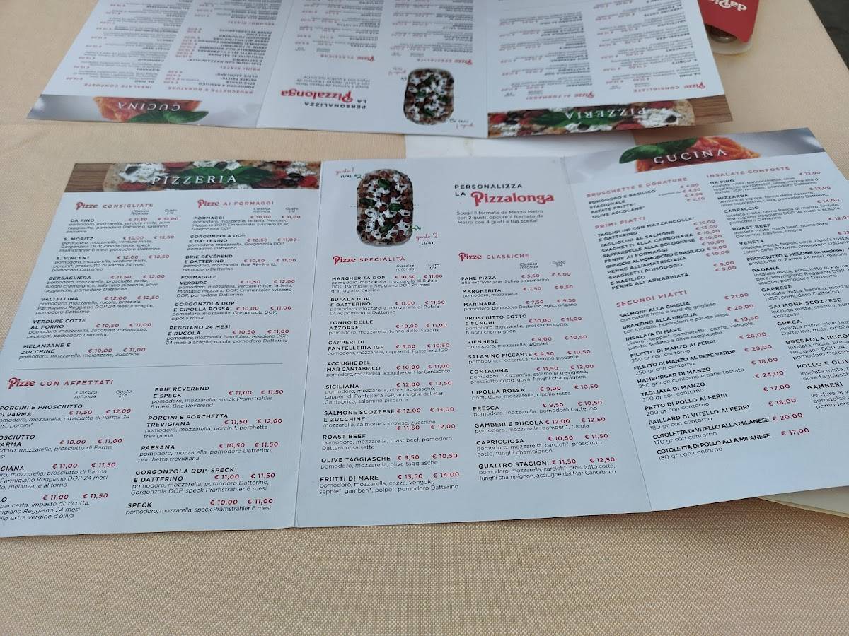 Menu di da Pino Trieste 
