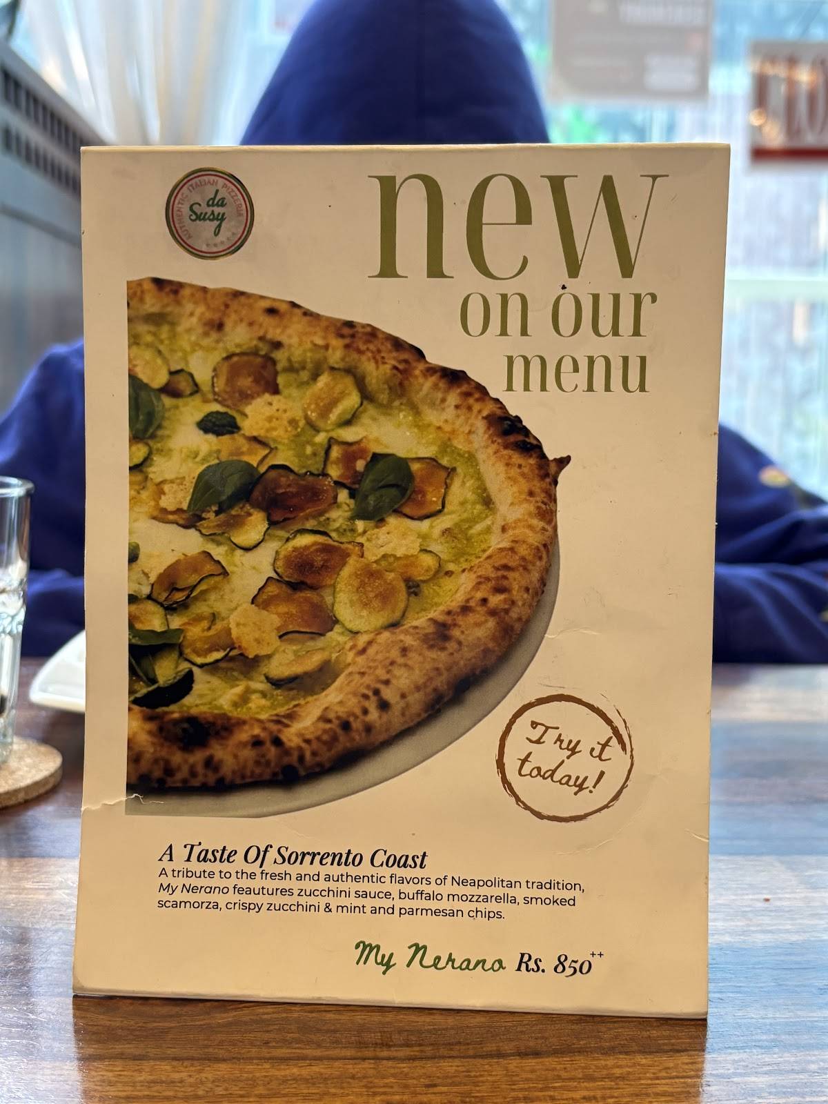 Pizzeria da Susy menu