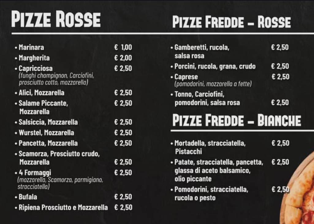 Menu di il mercatino della pizza 