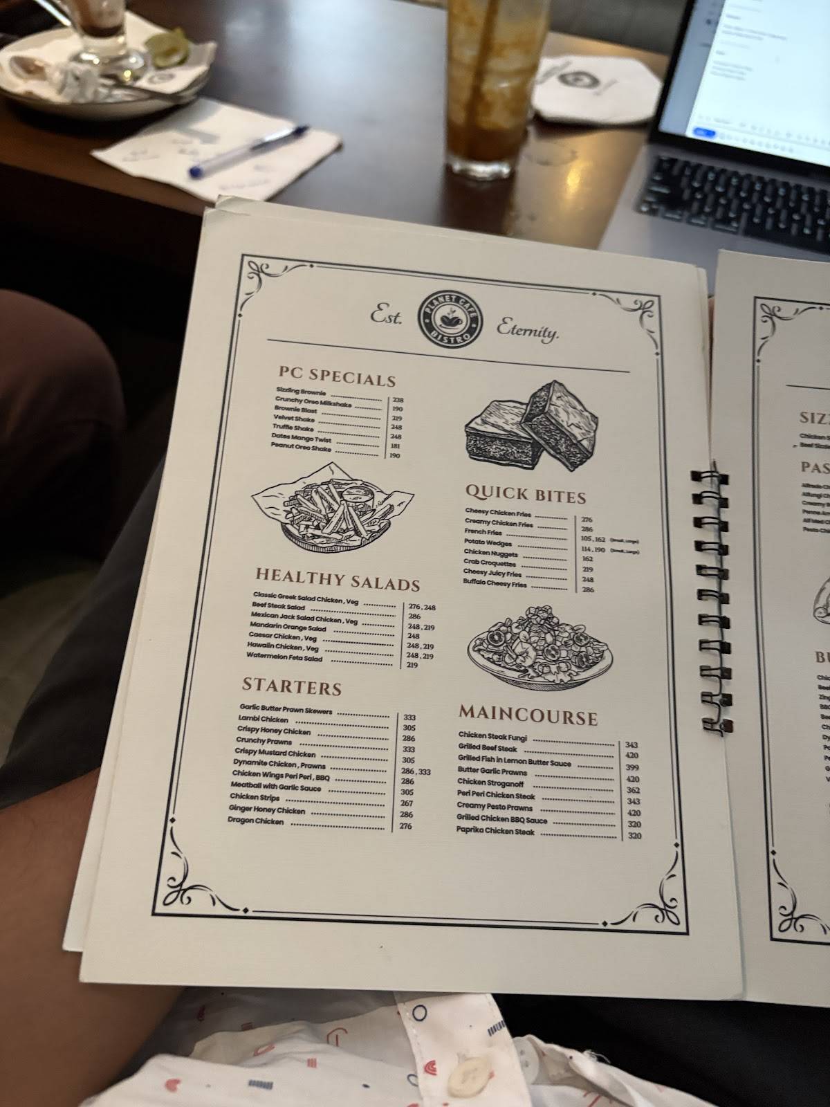 Planet Cafe Manjeri menu