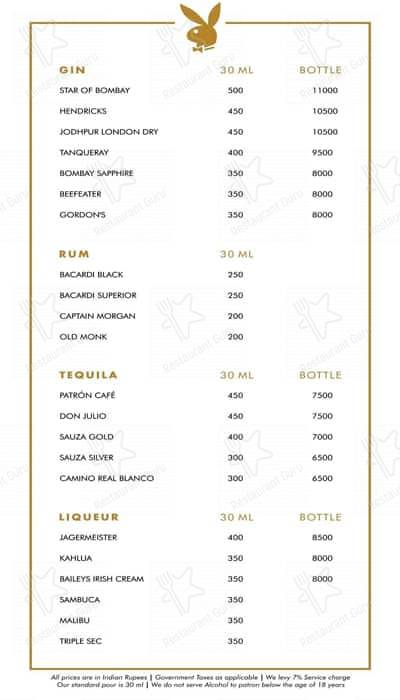 Roso menu