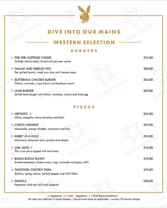 Roso menu