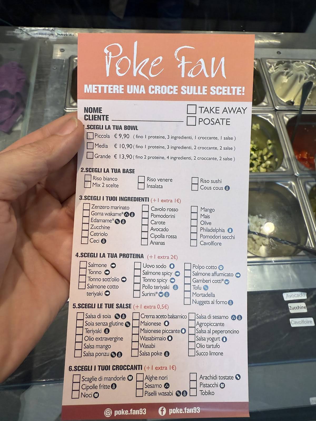 Menu di Poke Bar Fan 