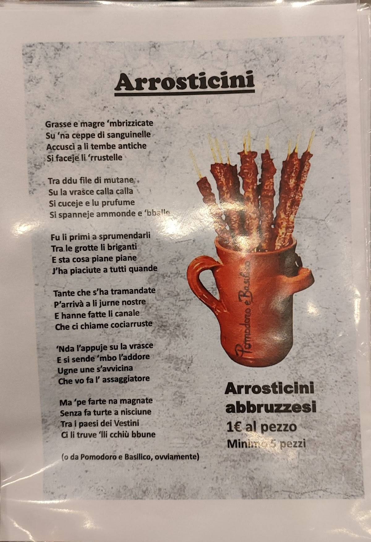 Menu di Pomodoro e Basilico 