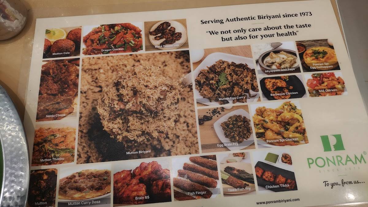 Ponram Food Square menu