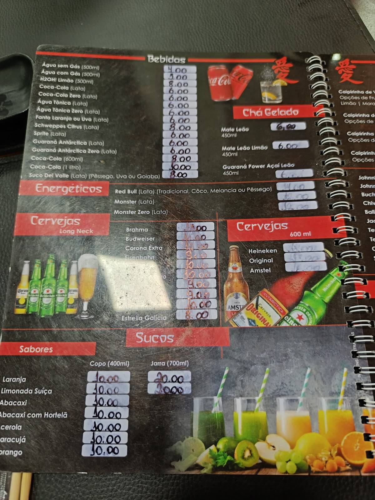 Porto Asiático Restaurante cardápio