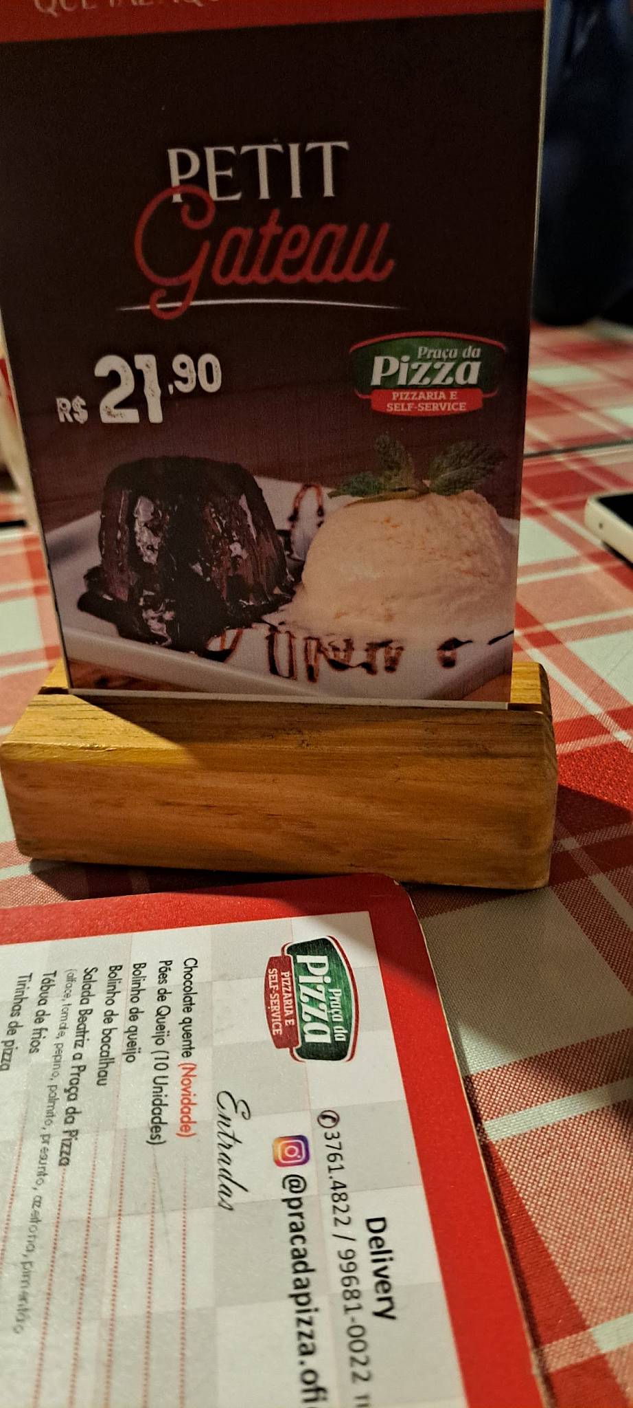 Praça da Pizza e Self Service cardápio