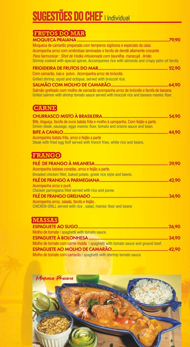 Praia Skol Copacabana cardápio