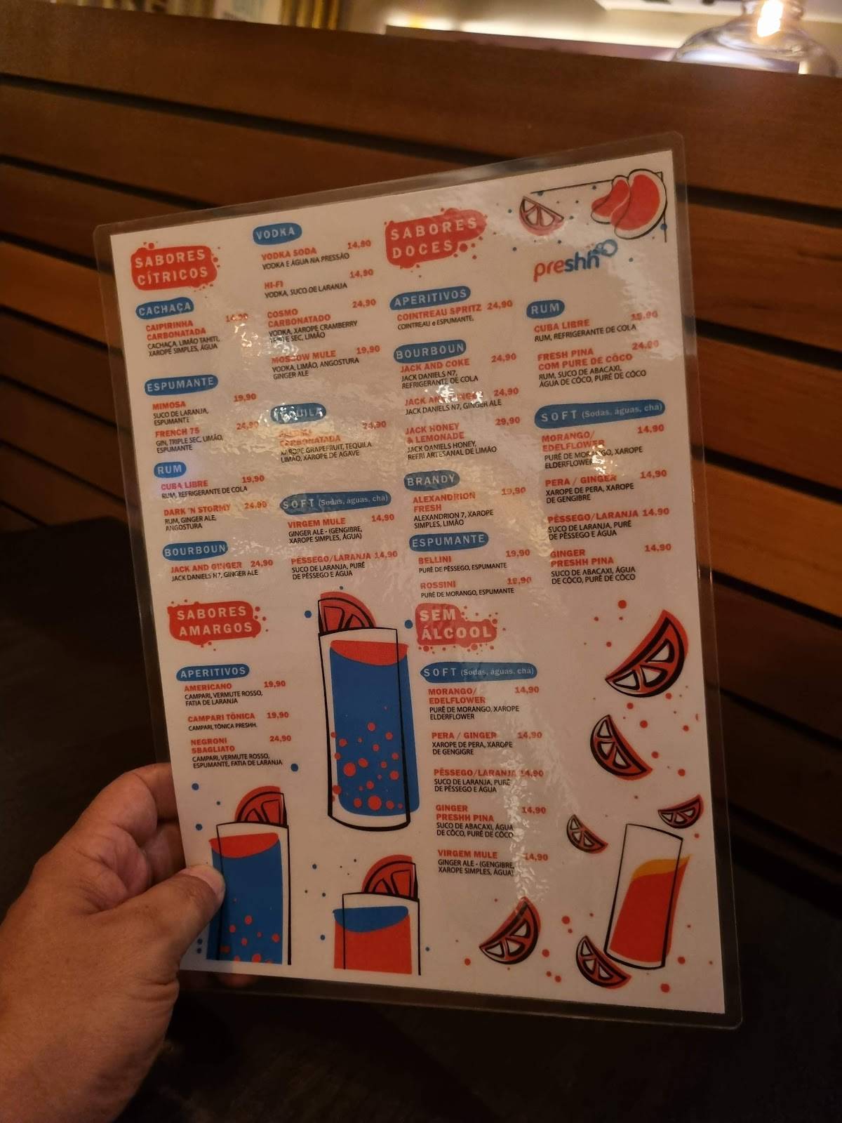 Preshh :: Sistema de carbonatação cardápio