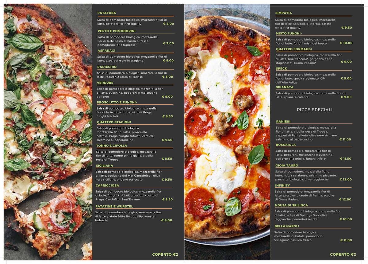 Menu di Pub Pizzeria grill Infinity 1988 