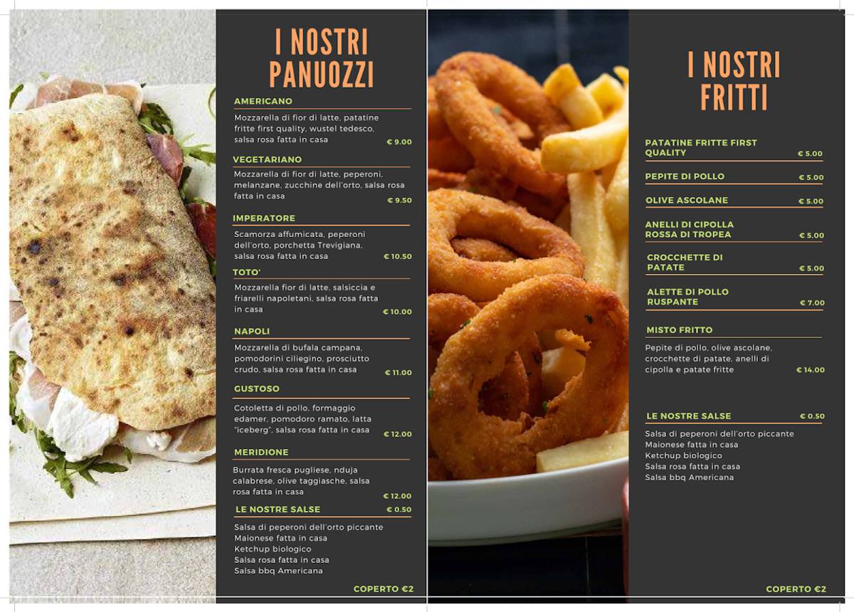 Menu di Pub Pizzeria grill Infinity 1988 
