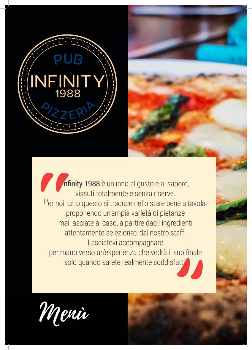 Menu di Pub Pizzeria grill Infinity 1988 