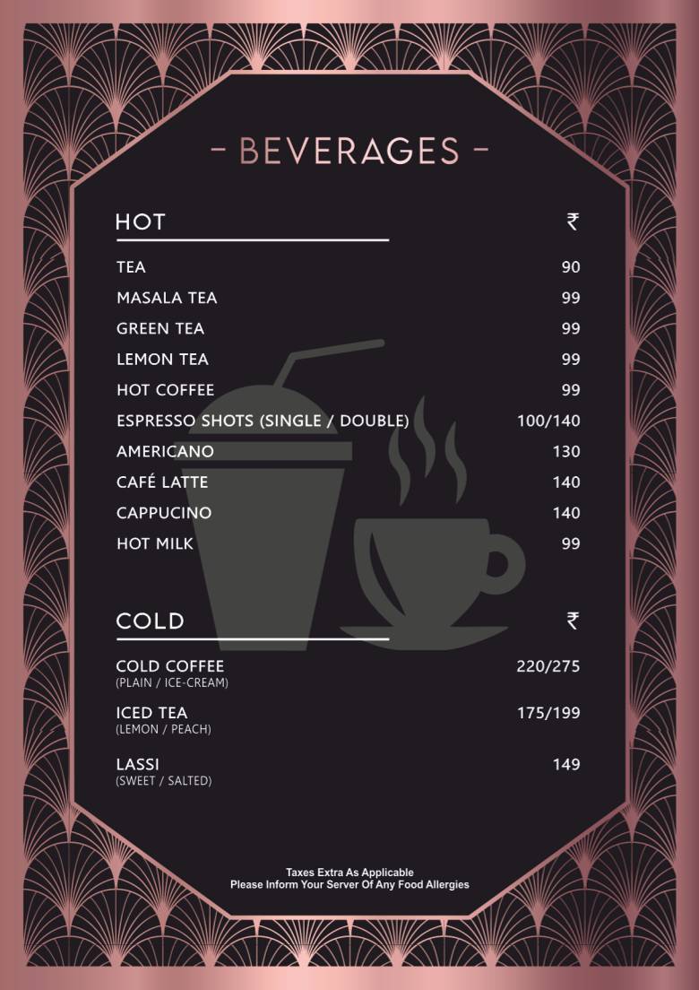 Atmosphere menu