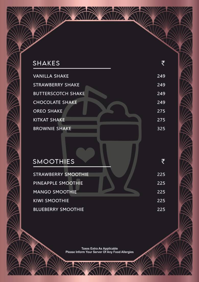 Atmosphere menu