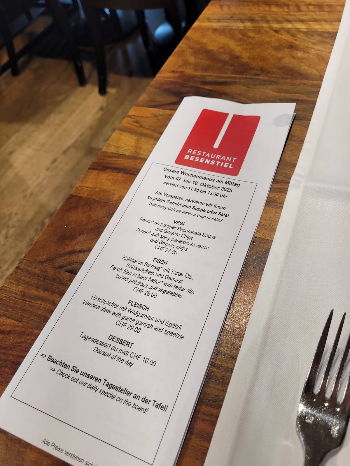 Menu di Besenstiel 