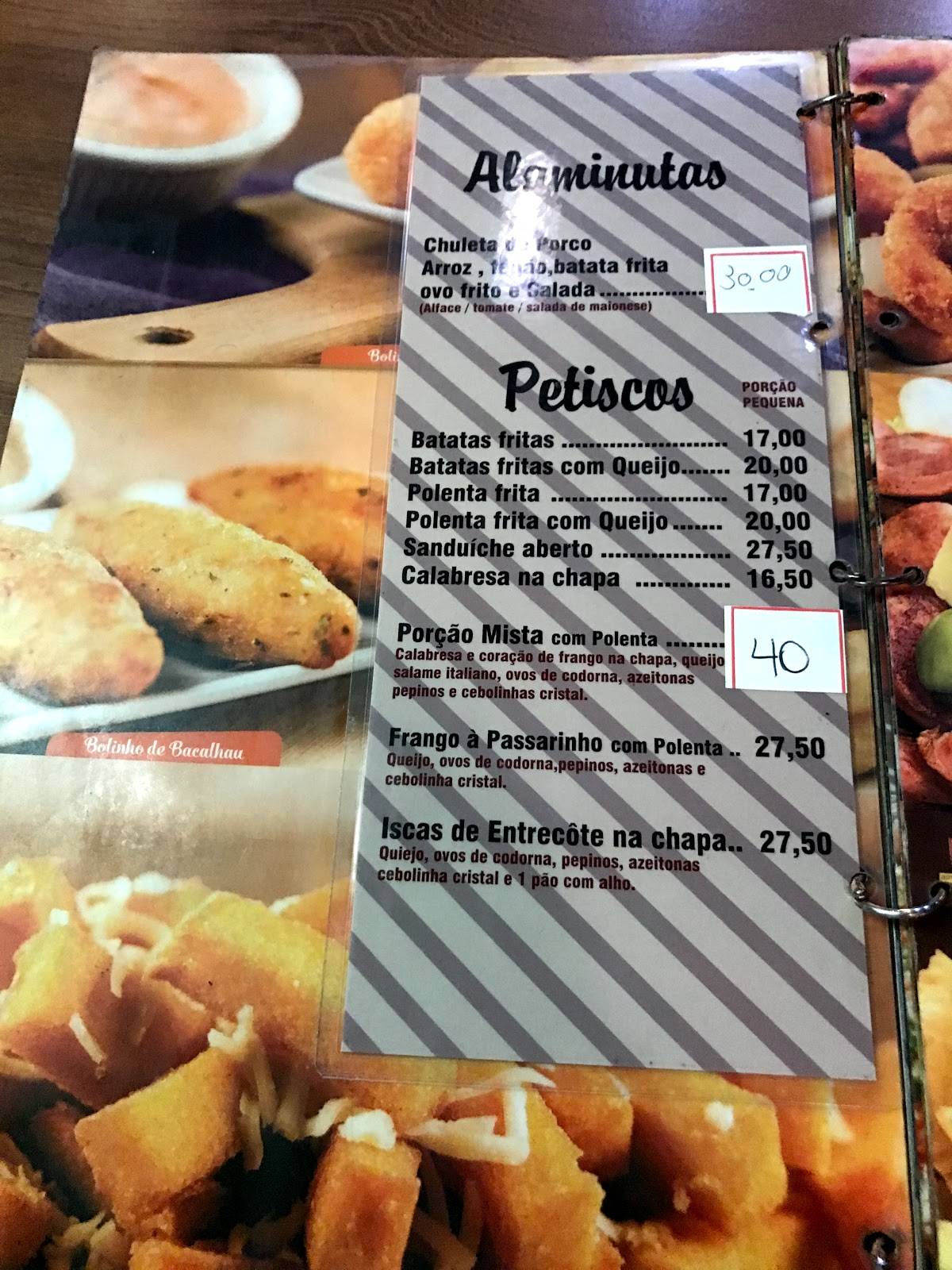 Boteco Pedrini Venâncio cardápio