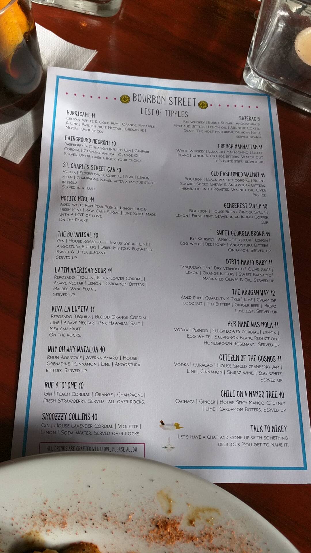 Menu at Bourbon Street Bar and Grill, Puyallup