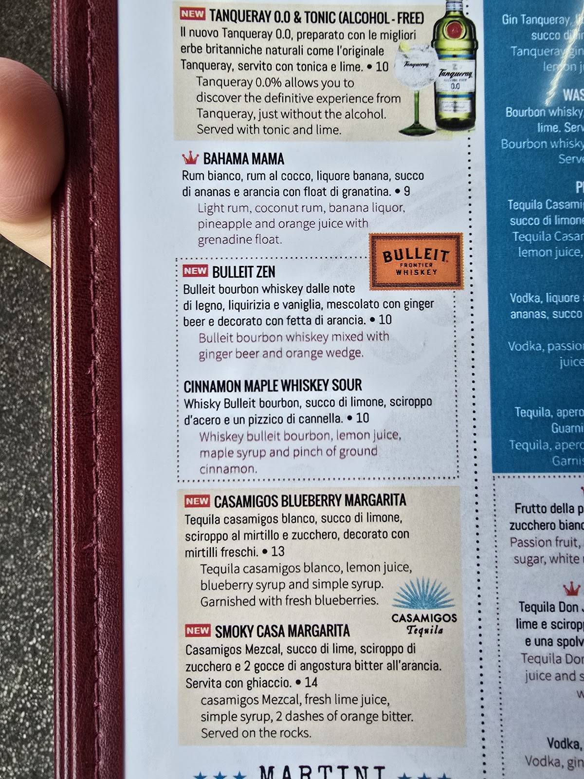 Menu di Caffe Washington 
