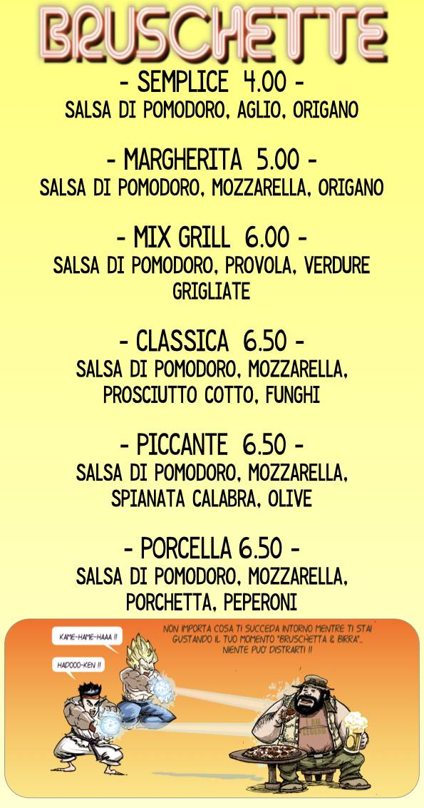 Menu di El Bàcaro 