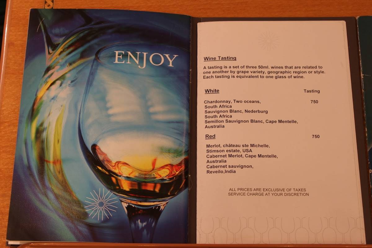 Entresol Bar menu