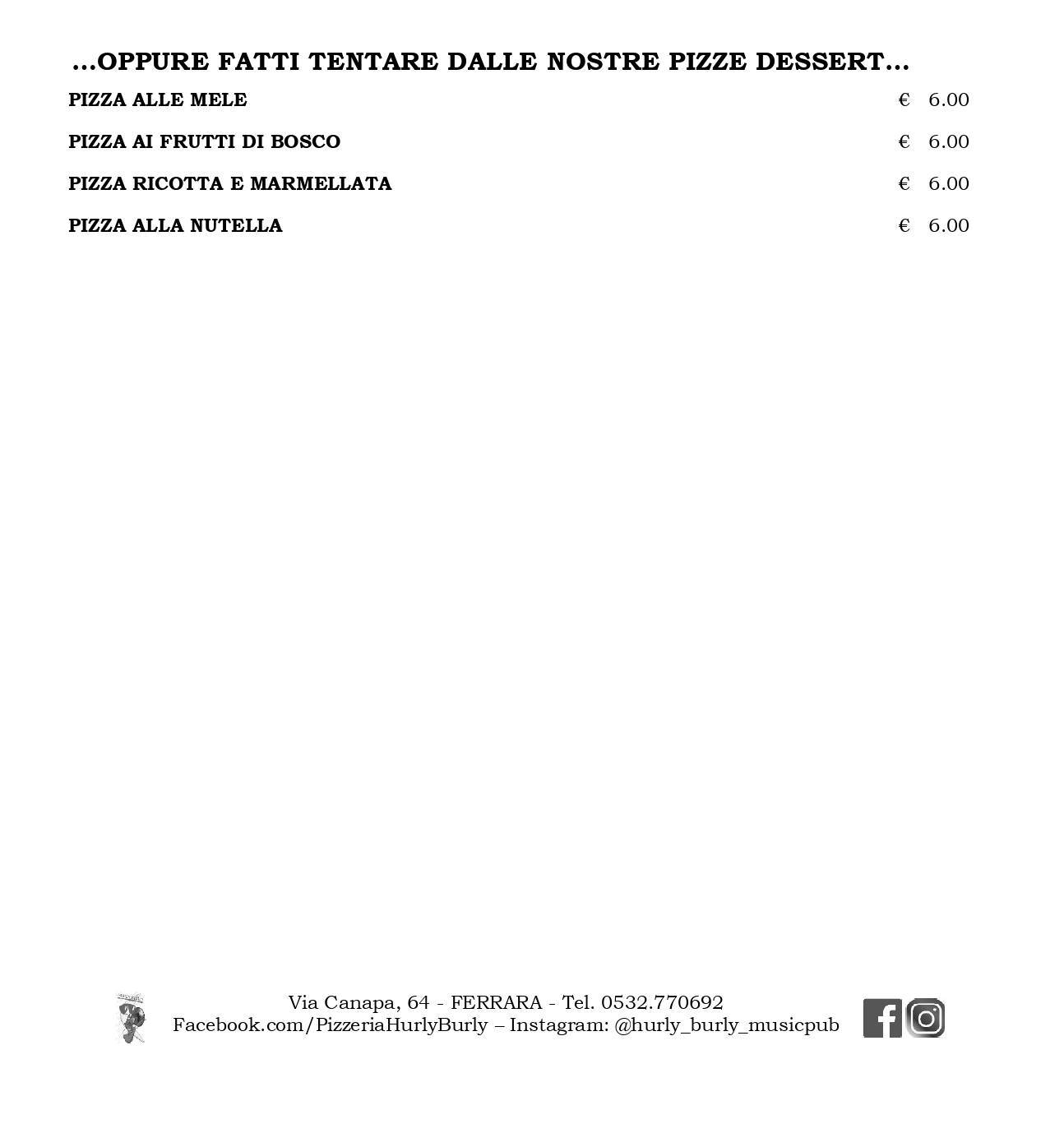 Menu di Hurly Burly 