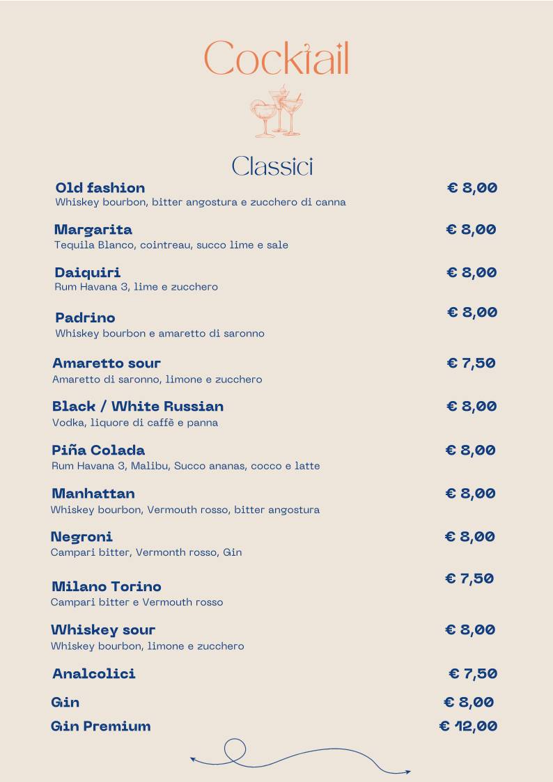 Menu di Il mio cocktail & lounge bar 