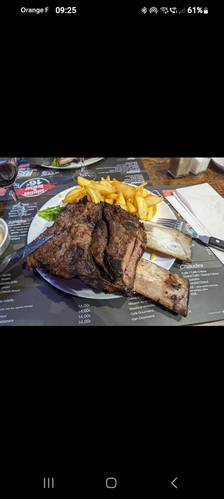 Menu de Le jb's pub