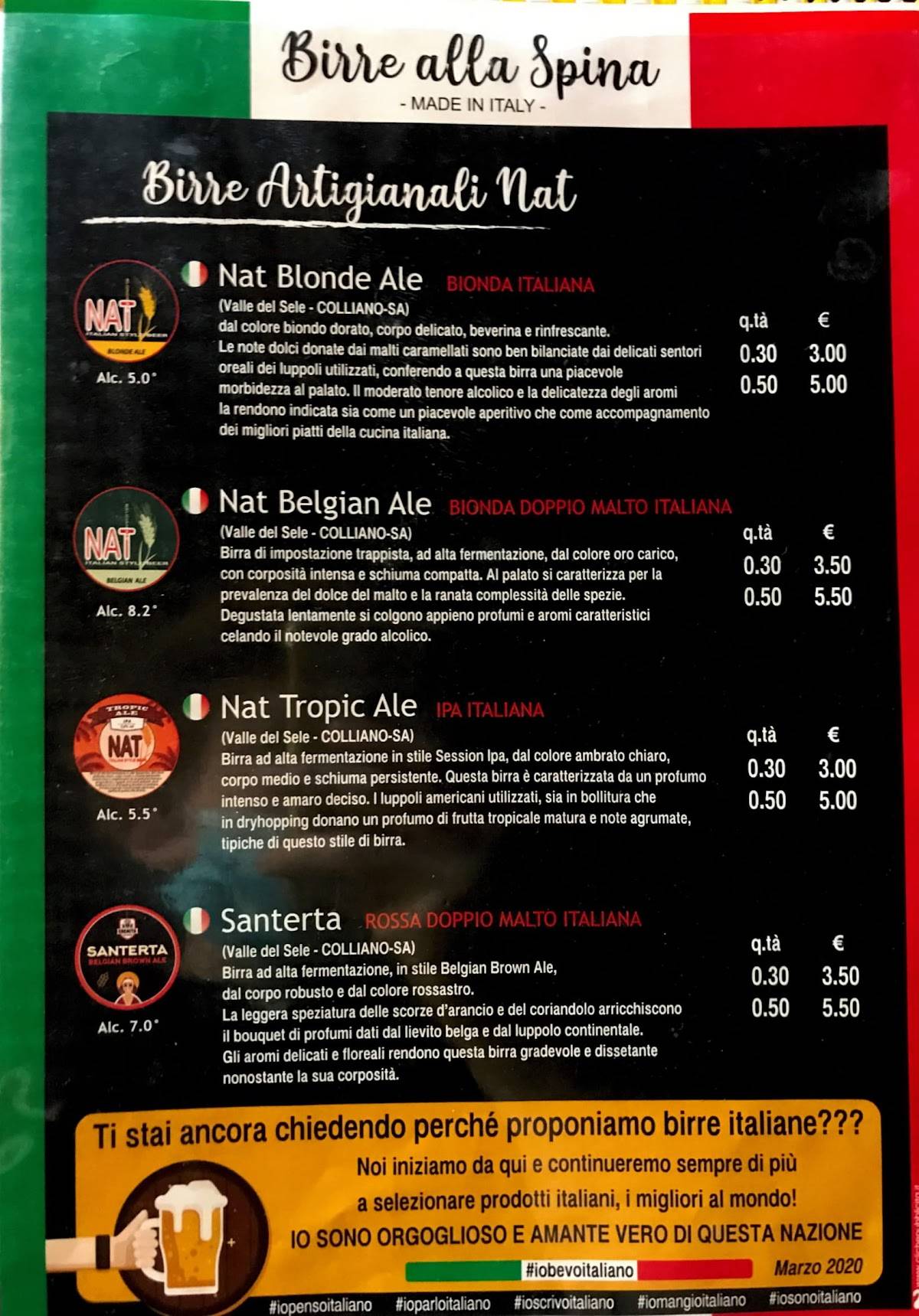 Menu di Memphis Pub Pizzeria 
