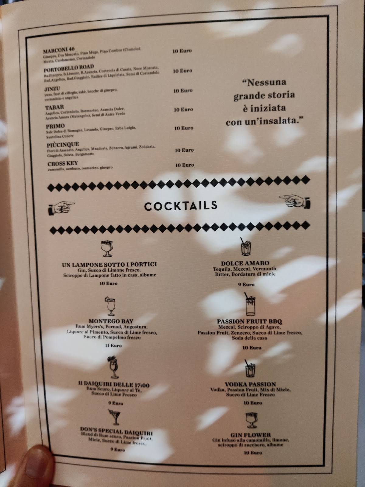 Menu di Osteria il Moretto 