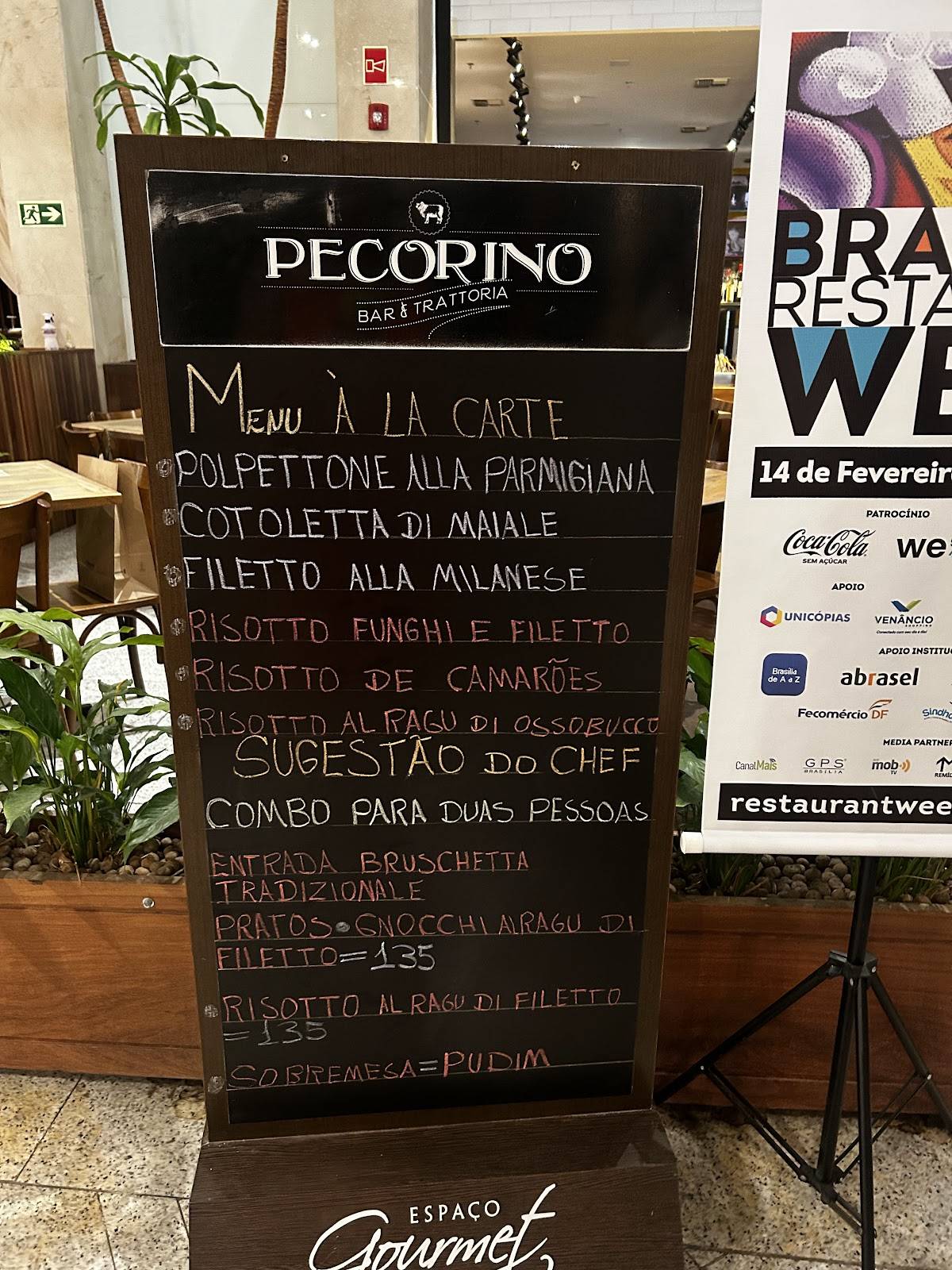 Pecorino Bar & Trattoria cardápio