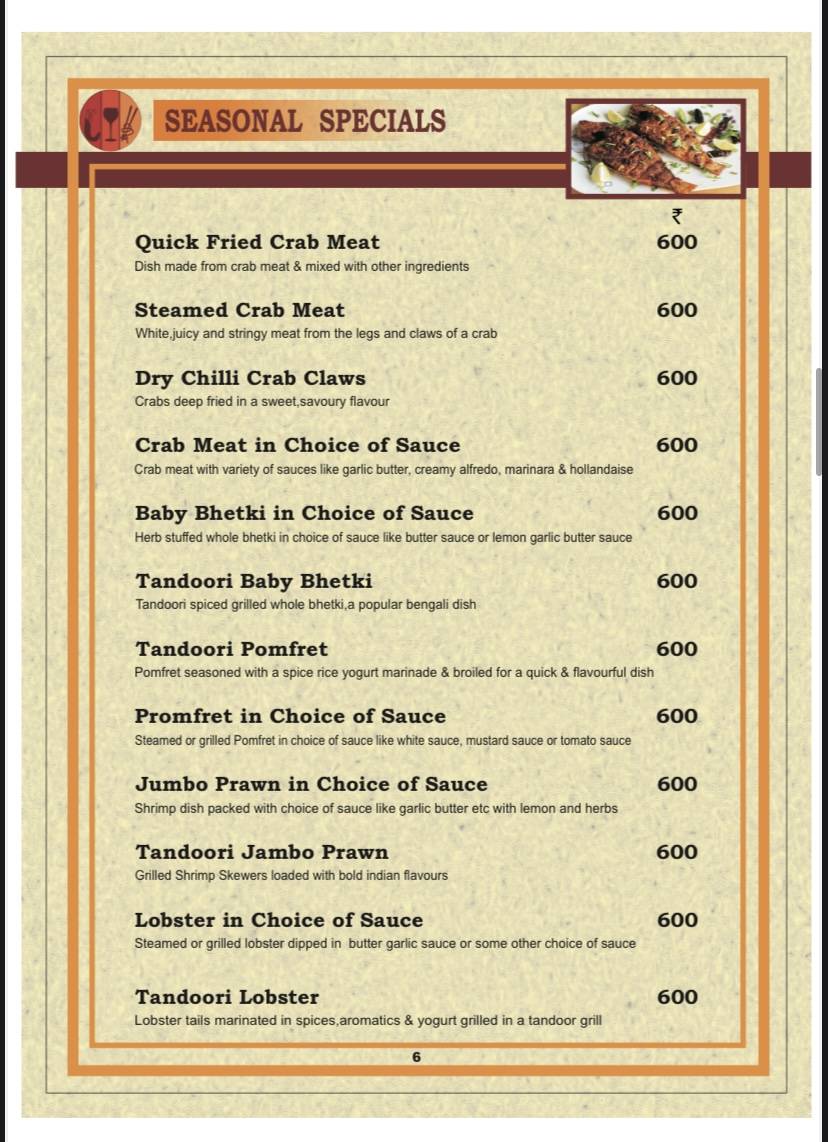 Red Xpress Restaurant & Bar menu