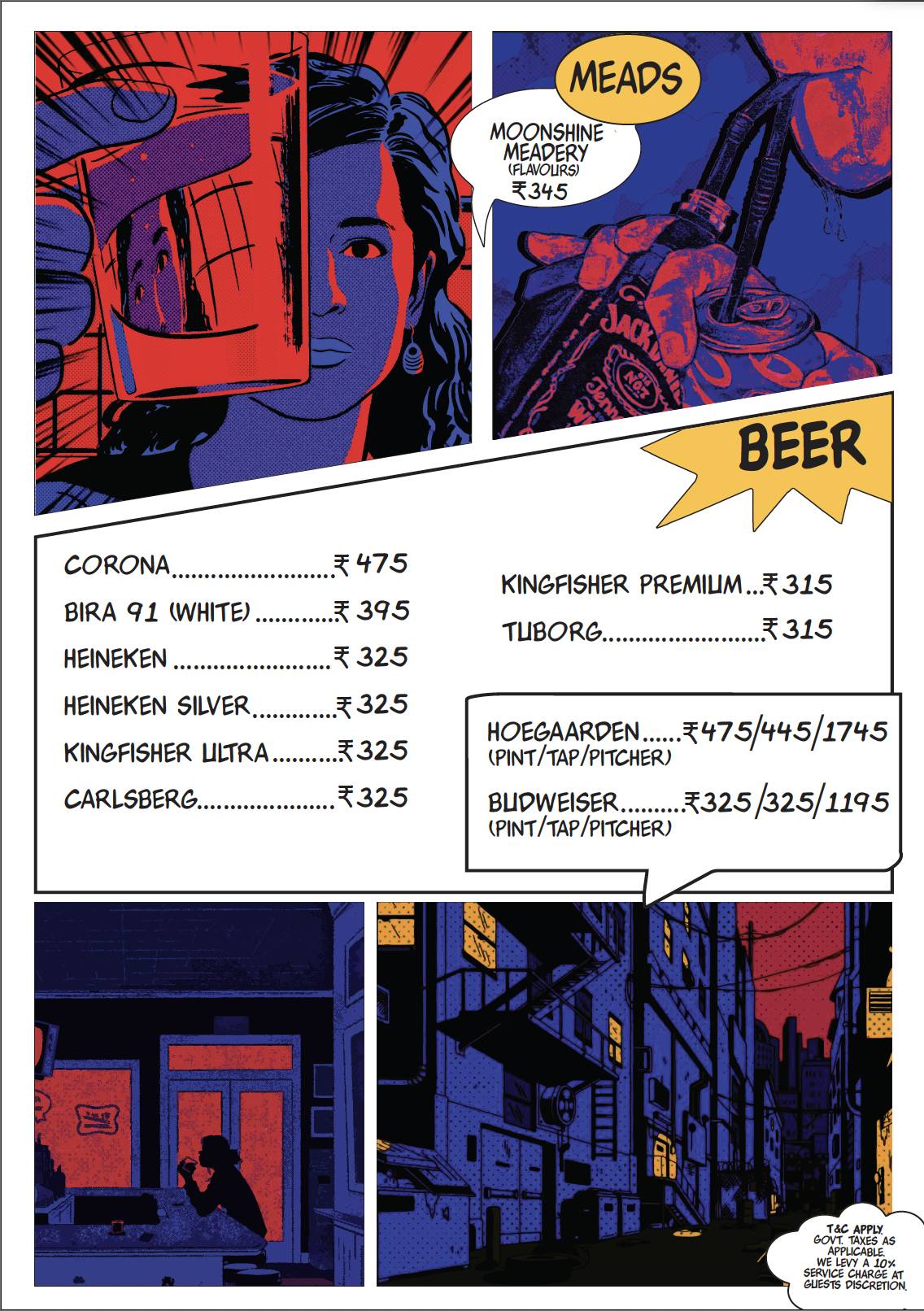 SWIG Bar & Eatery menu