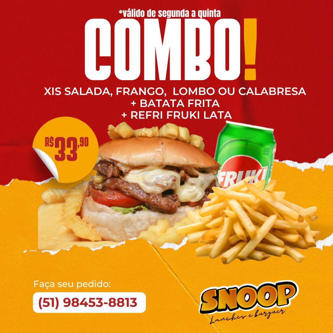 Snoop Lanches cardápio