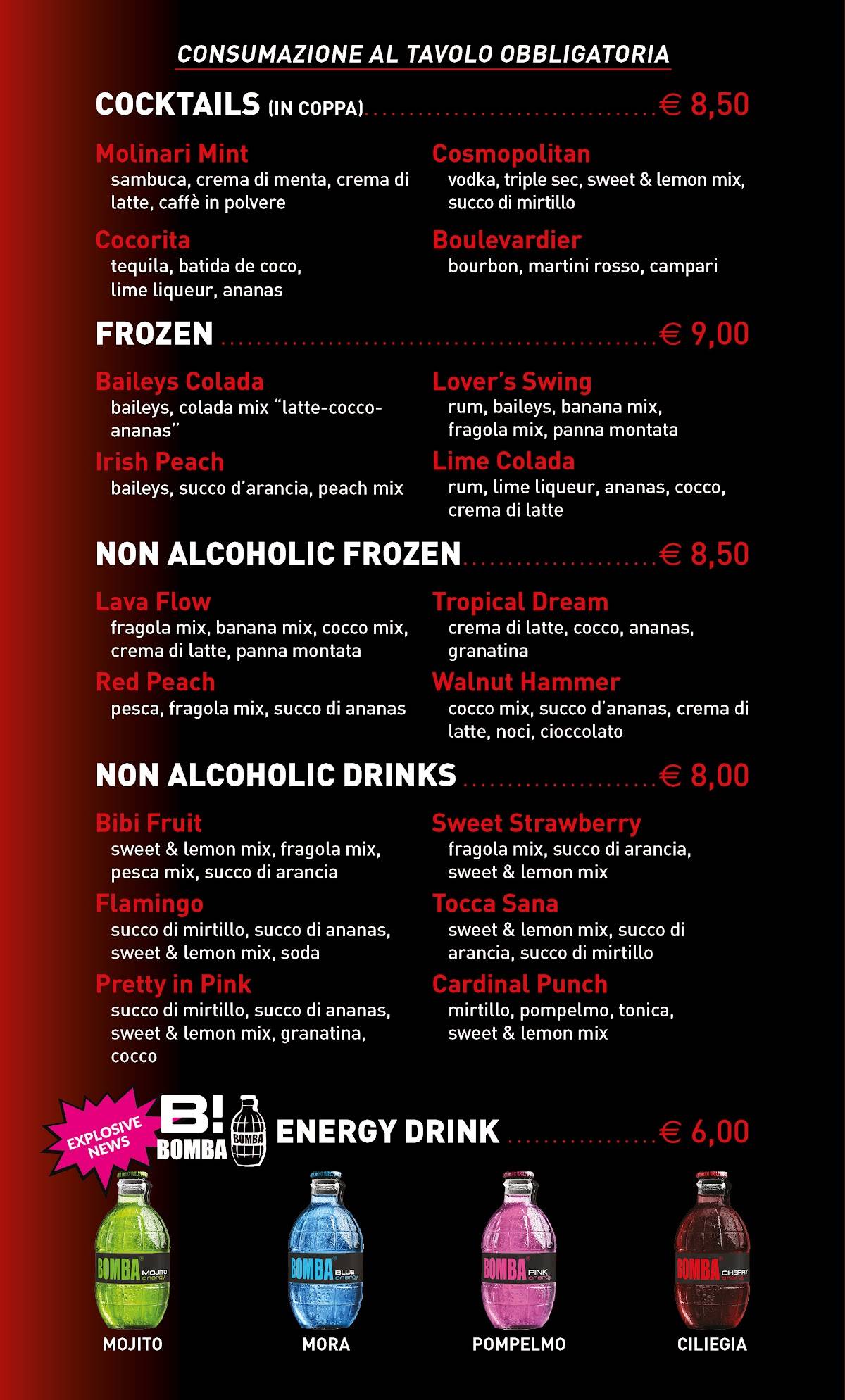 Menu di The Bombardier English Pub 