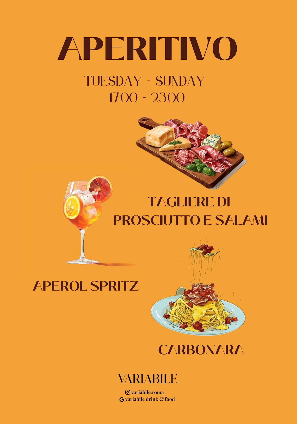 Menu di Variabile Drink & Food 