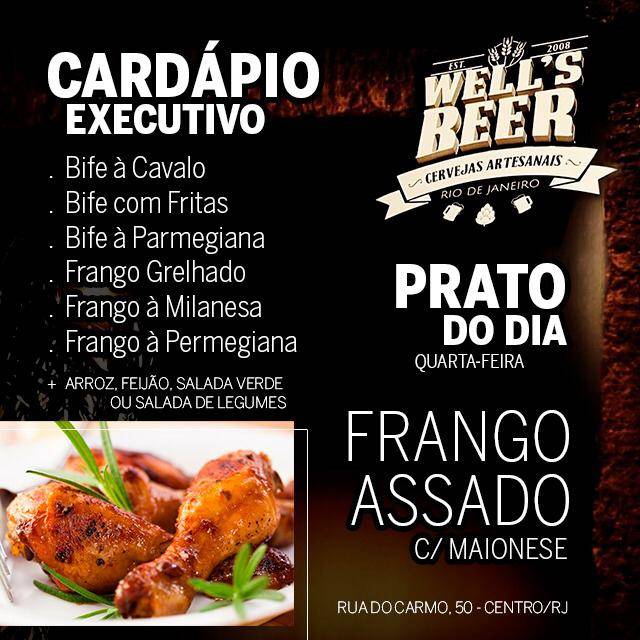 Well's Beer & BBQ cardápio