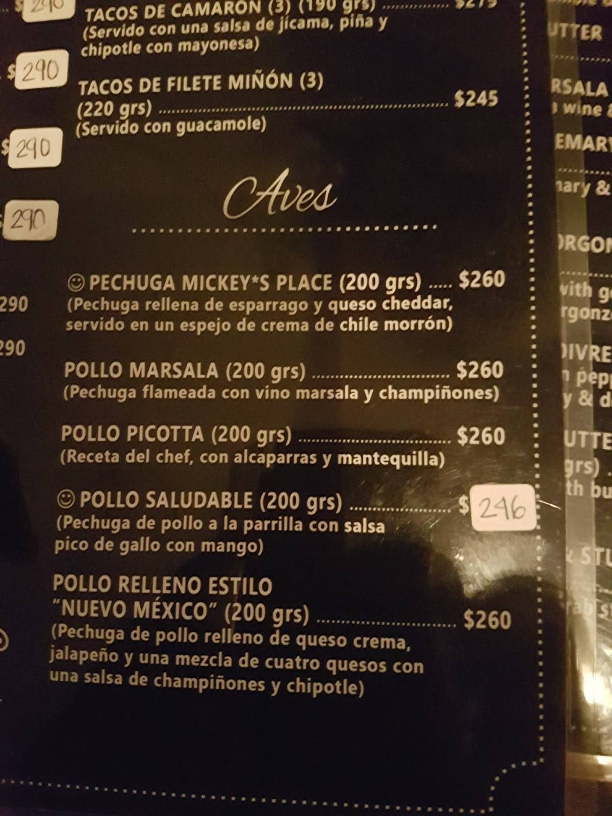 Menu At Chef Mickey S Place Restaurant Puerto Pe Asco