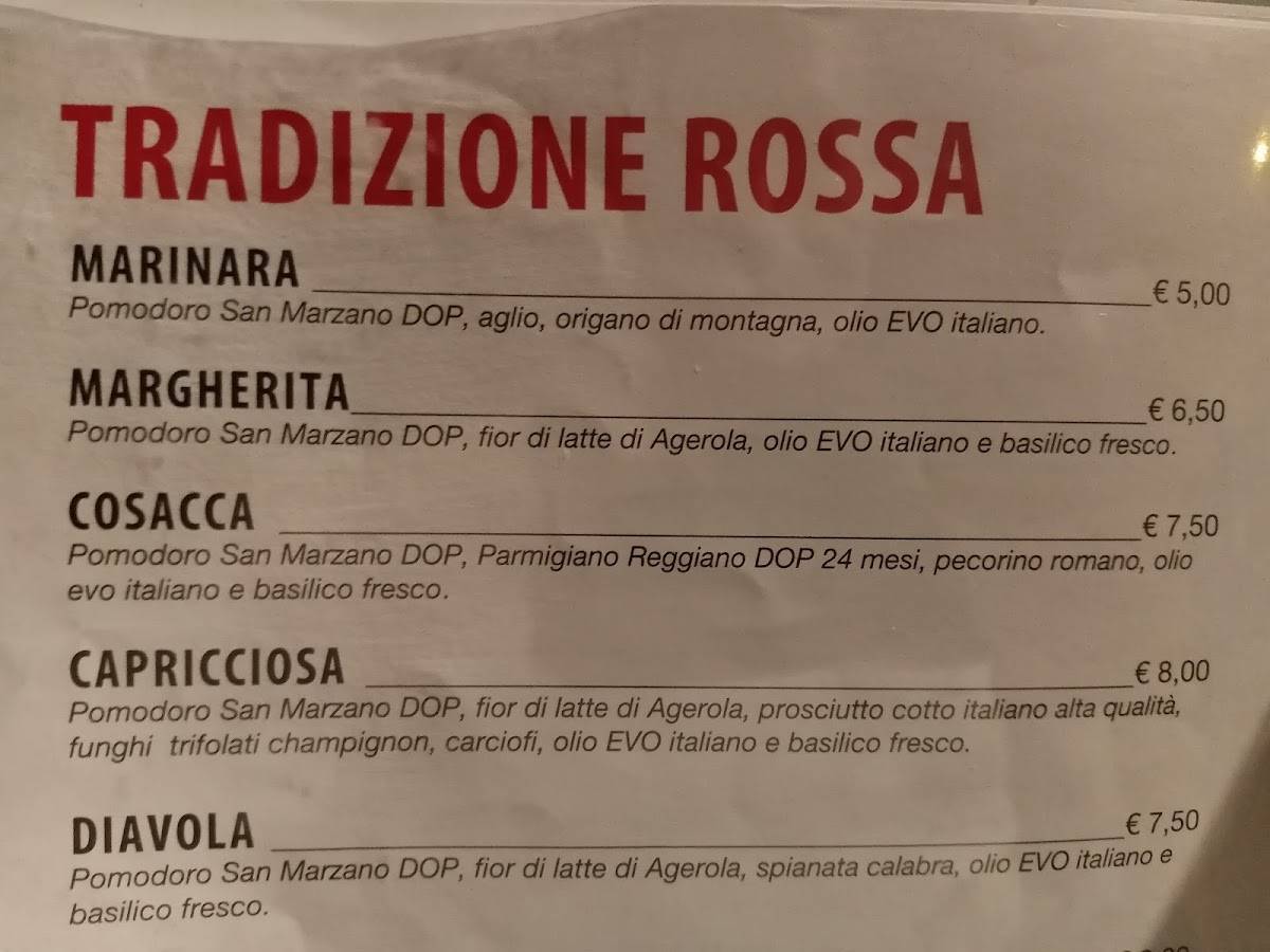Menu di Pulcinella