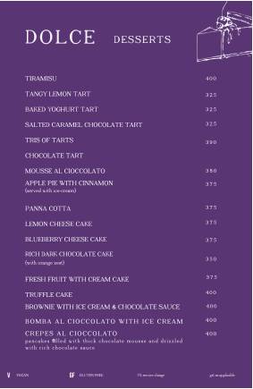 Dario's Restaurant Café Bar menu