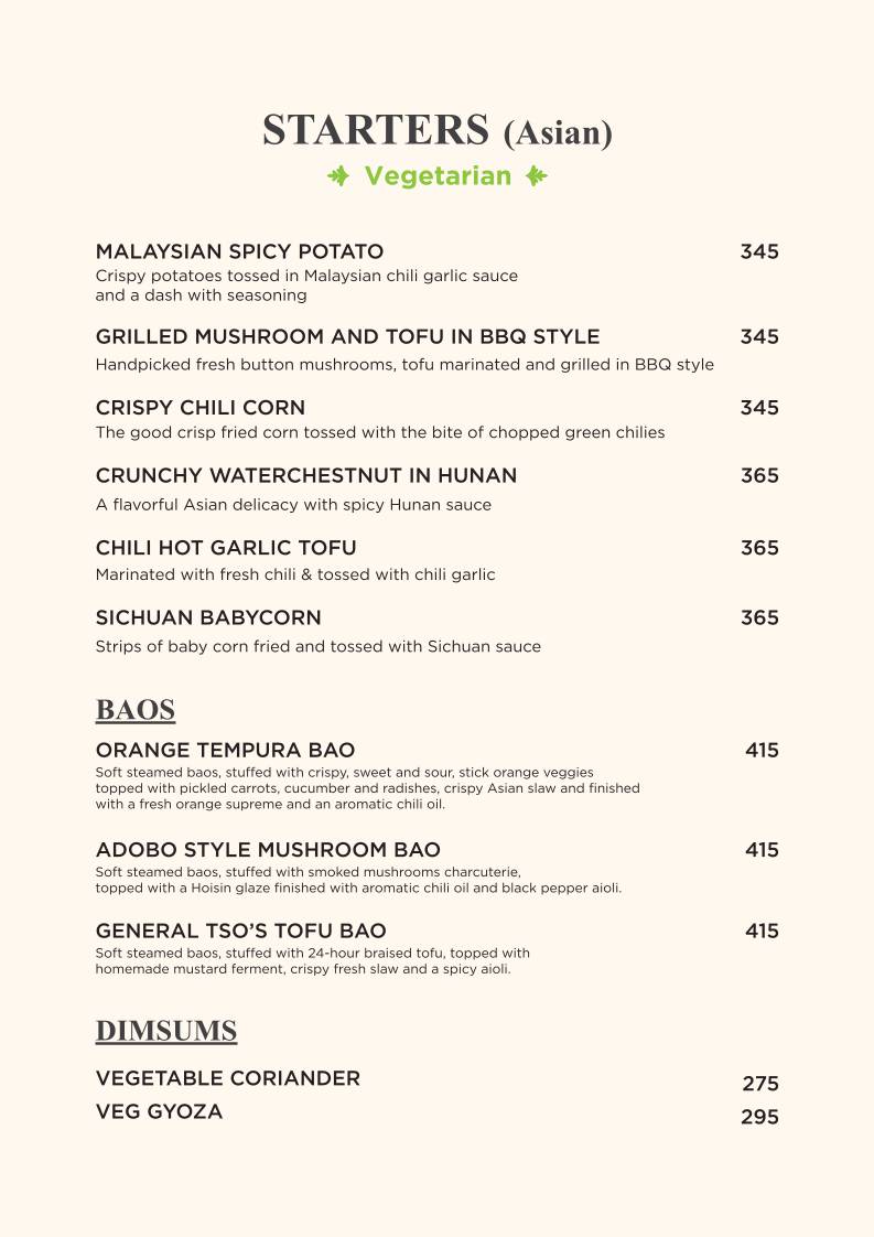 Feast India Co. Awadhi & Asian Restaurant menu