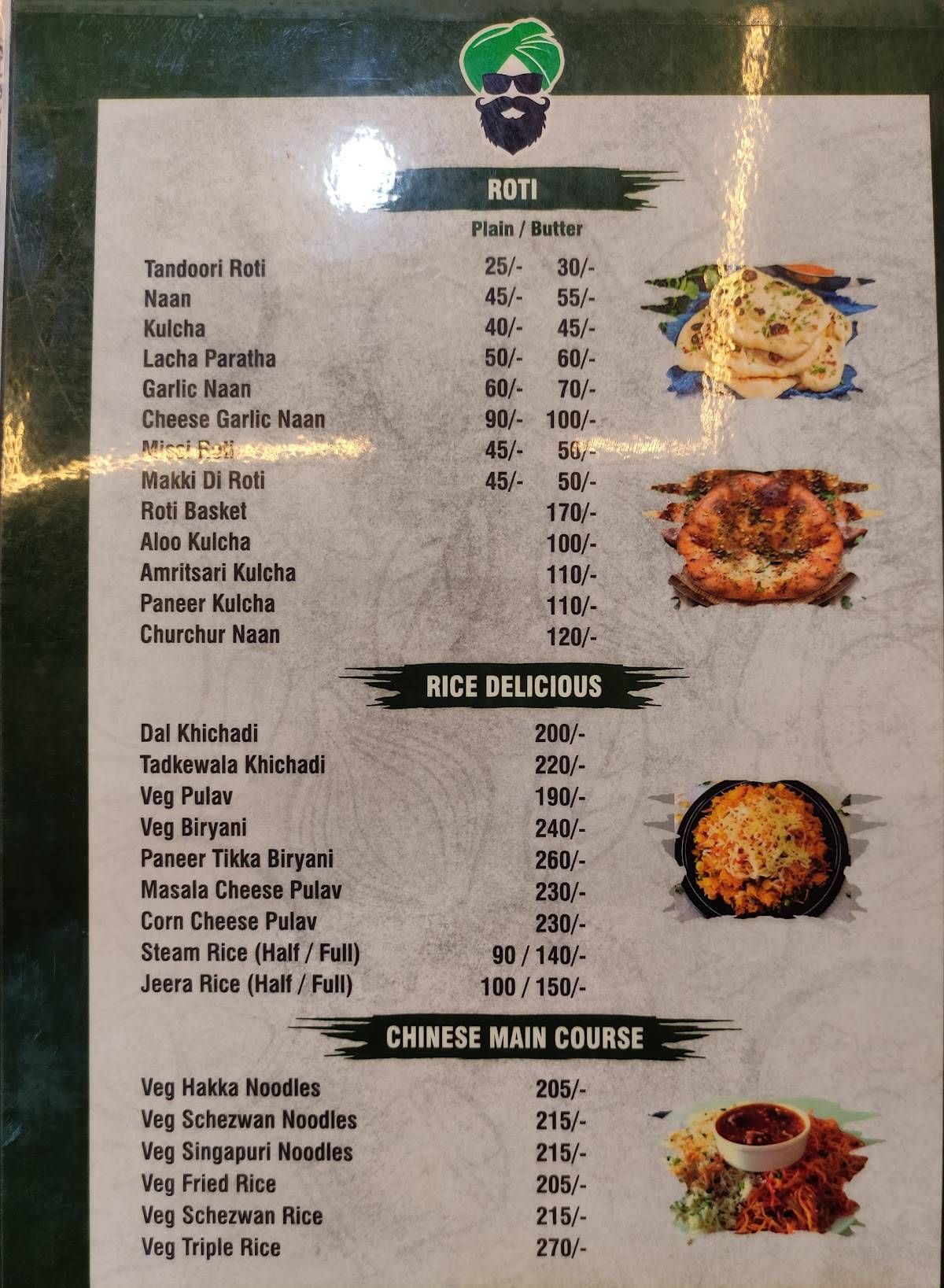 Singh Saab The Paratha House menu