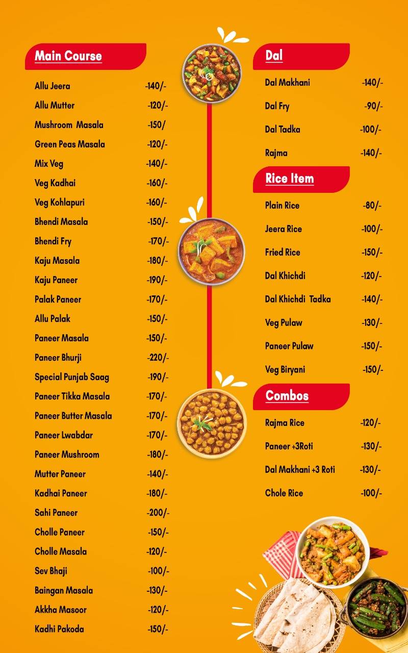 Punjabi Dhaba menu