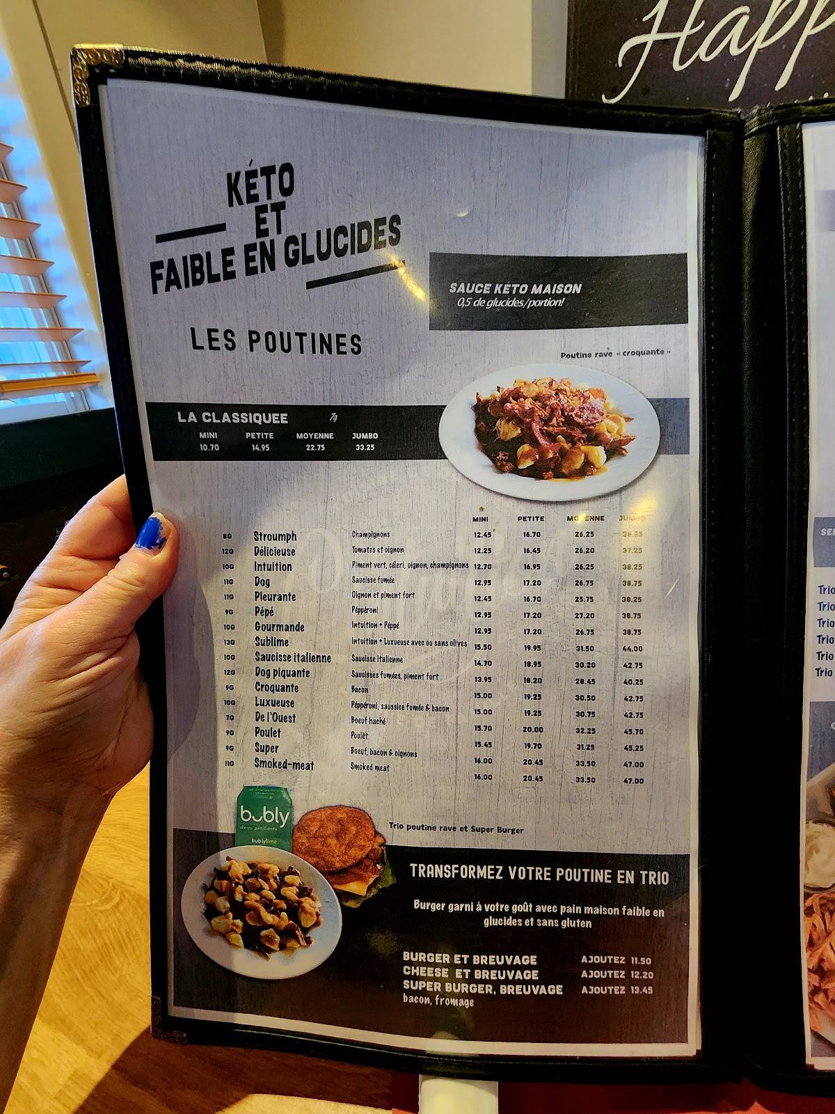Menu de Resto L'intuition