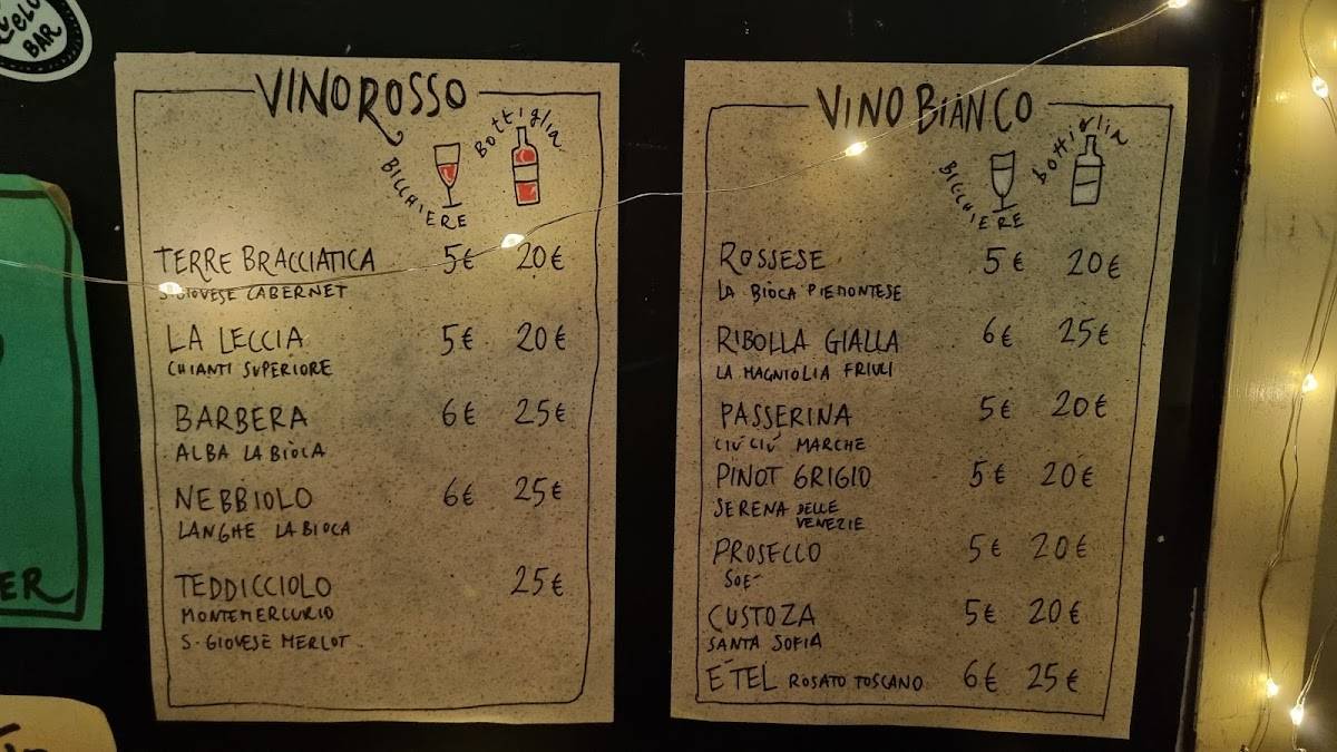 Menu di Quelo Bar 