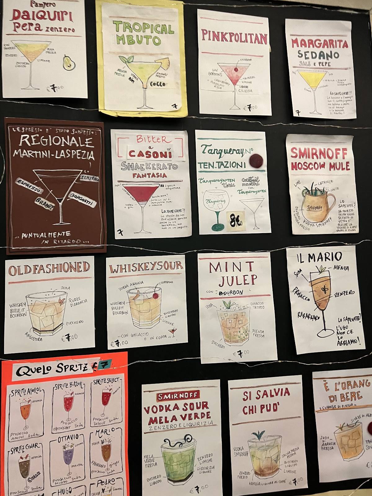 Menu di Quelo Bar 