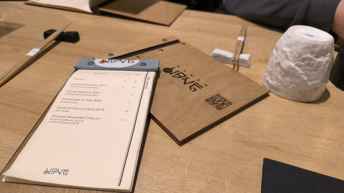 Menu de RAMEN WANG - Restaurant Ramen Paris 14
