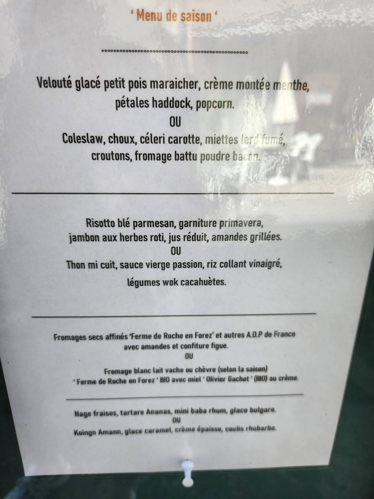 Menu de RESTAURANT APICIUS