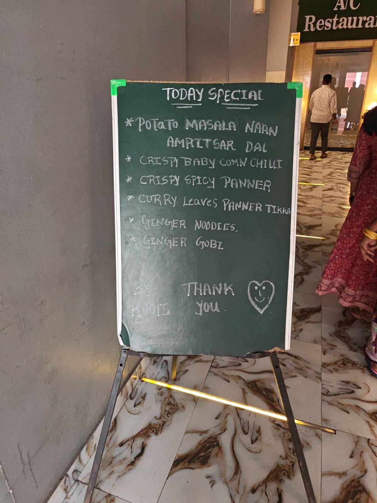 ROOTS A/C party hall & Restaurant menu