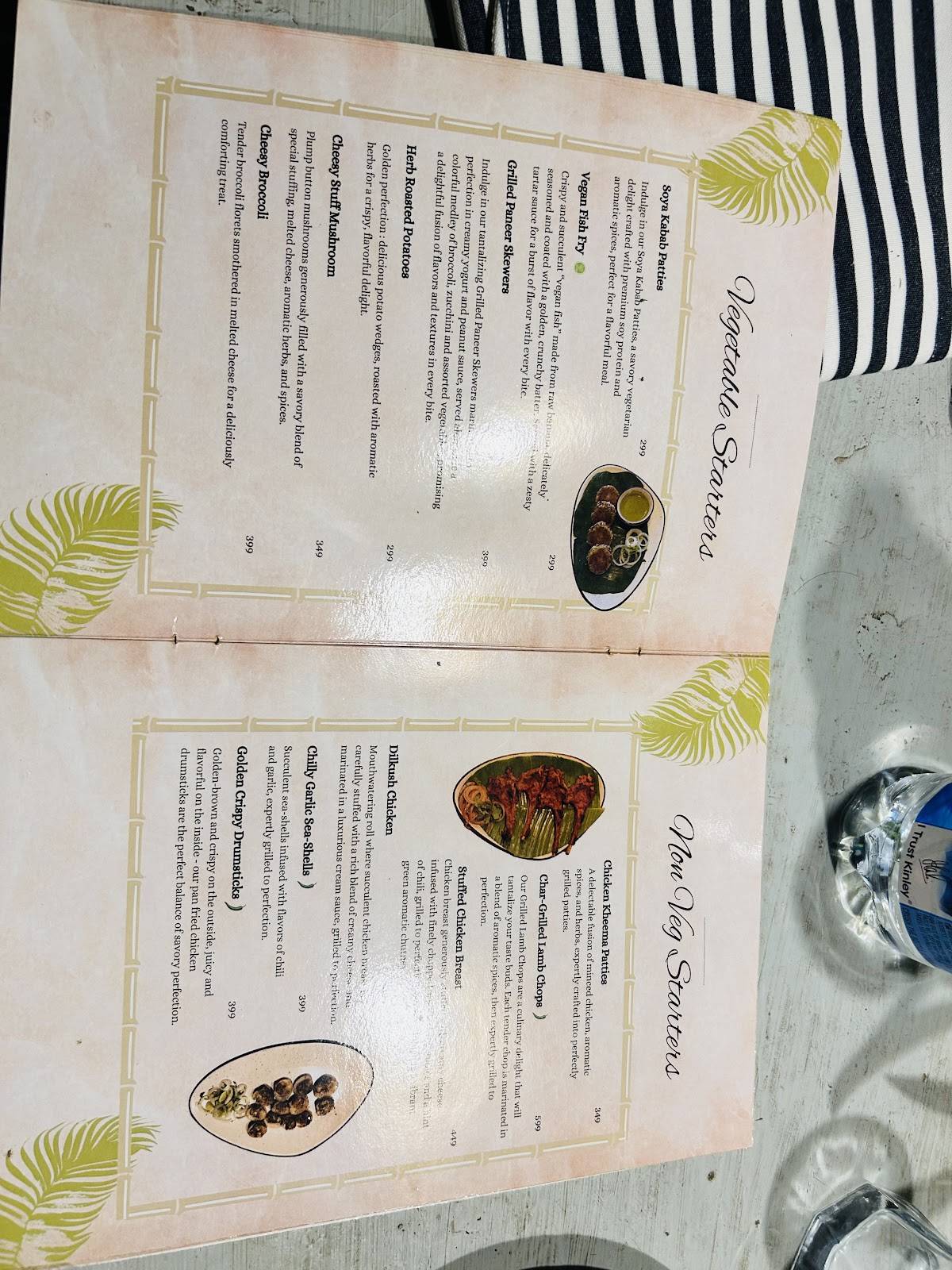 RUSTIC PALMS menu