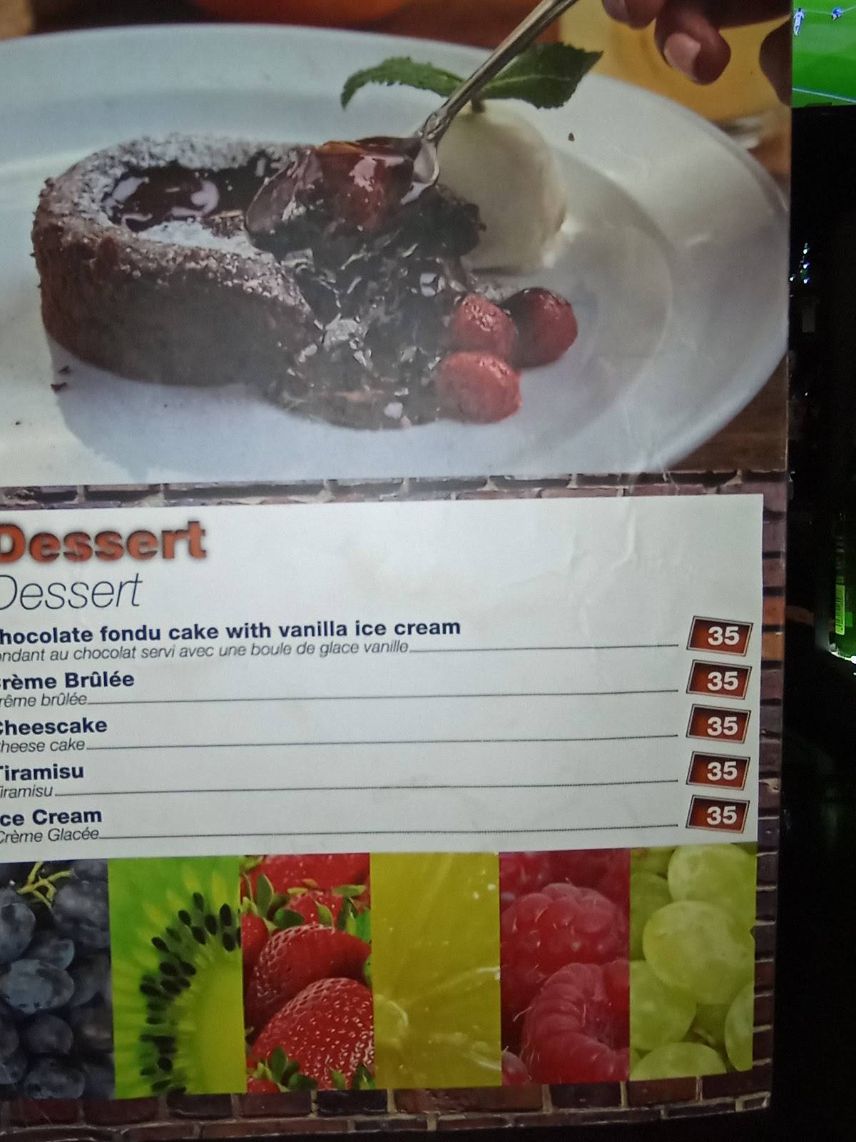 Menu de Upstairs